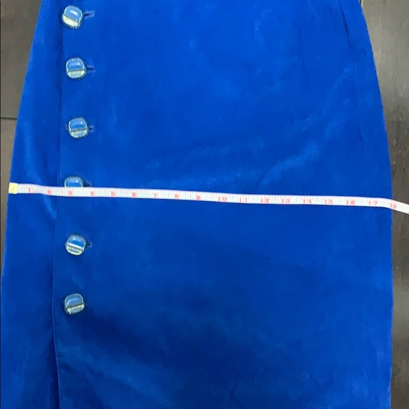 Vintage hand made skirt faux wrap - velvet like - Picture 10 of 16